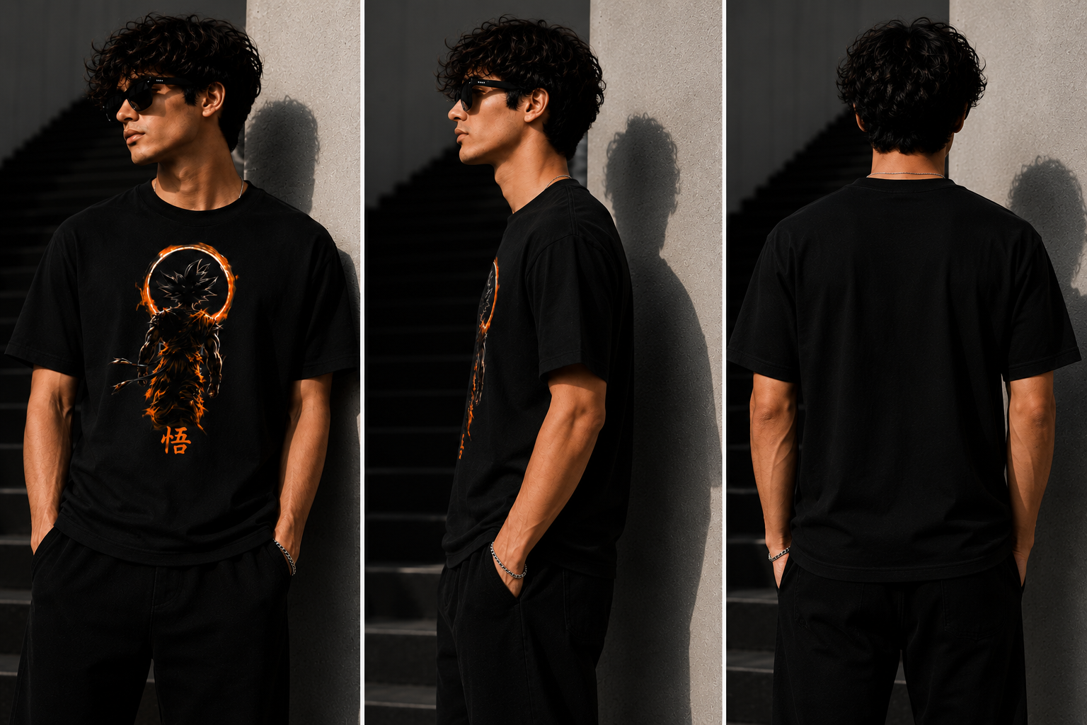 Goku Anime T shirt Black