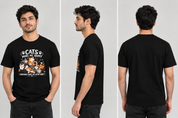 Cats Make me Happy T-Shirt Black