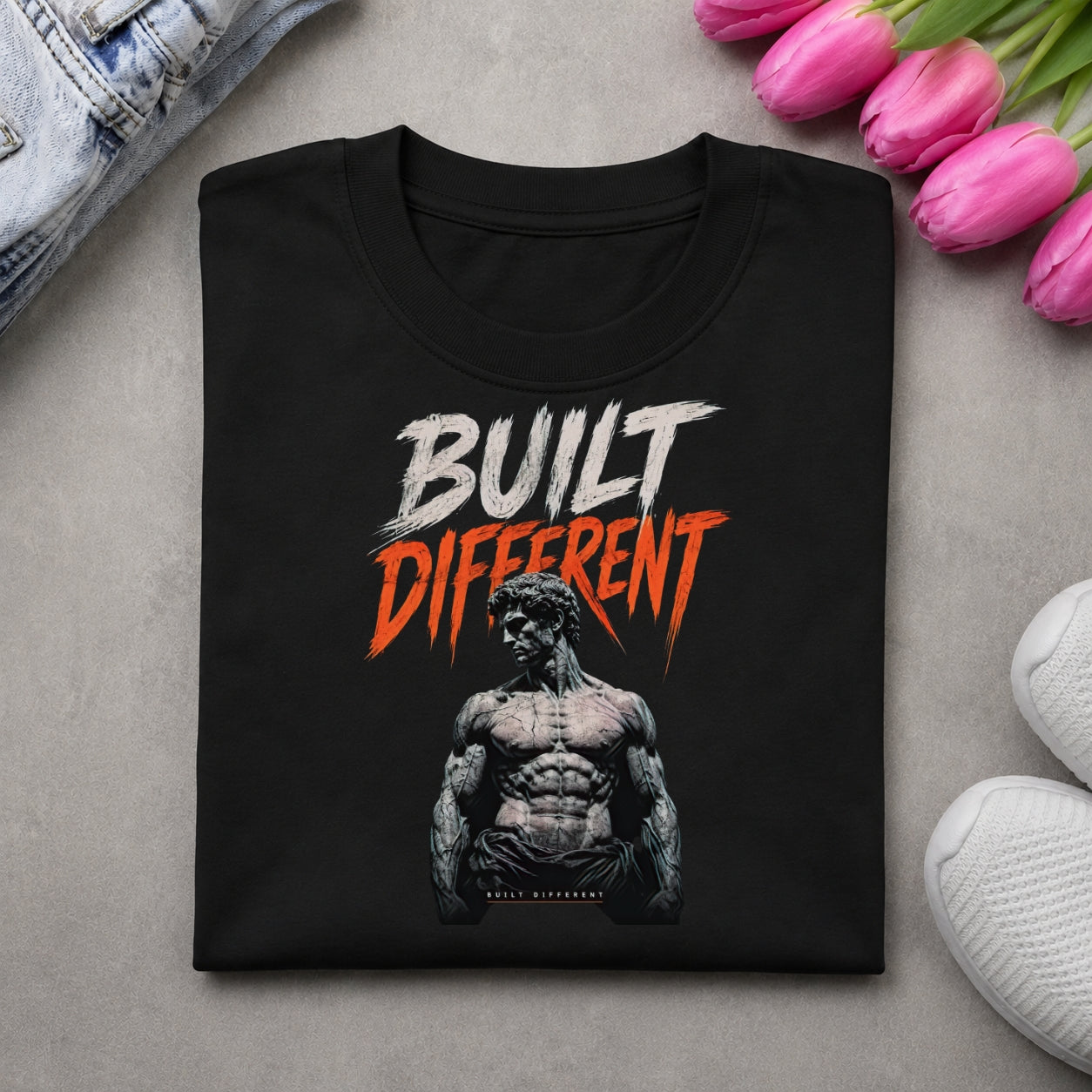Title: Build Different – Aesthetic Motivation T-Shirt