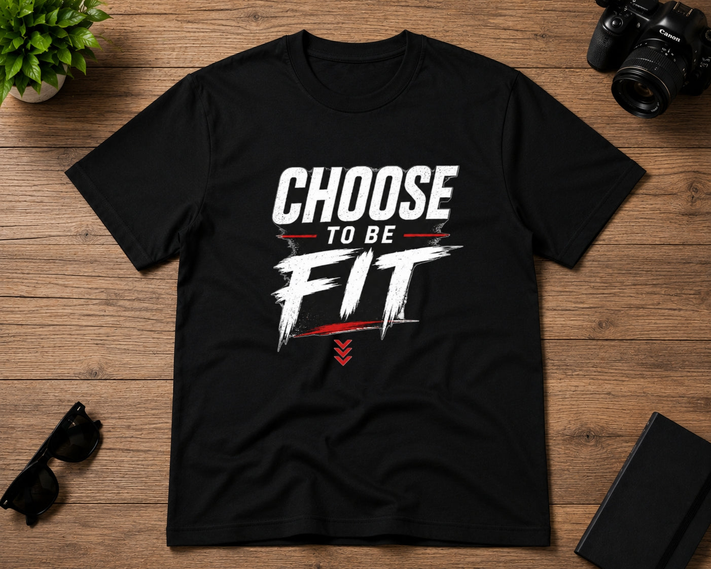 Choose to Be Fit  T-Shirt Black