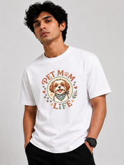 Pet Mom Life T-Shirt Black and White