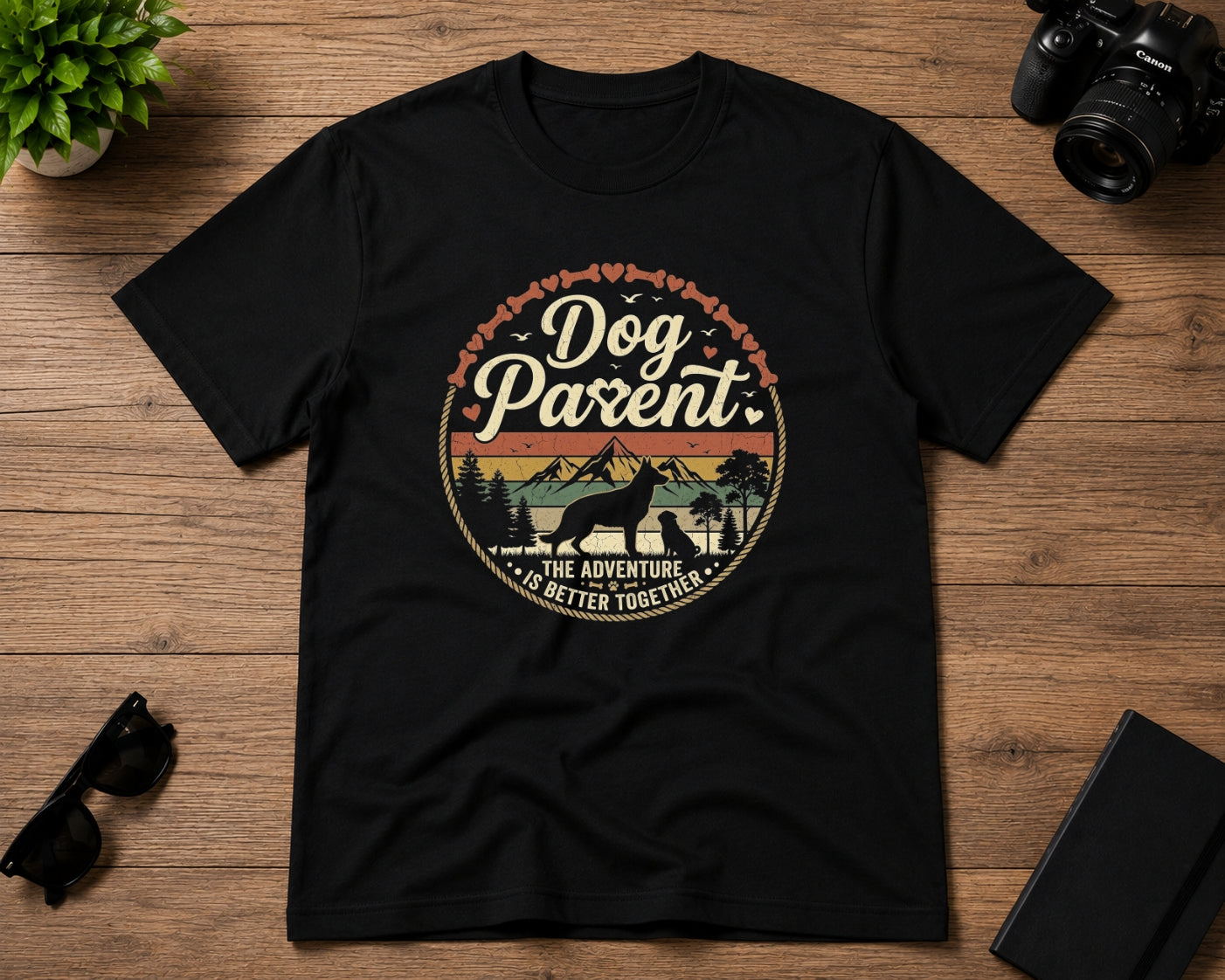 Dog Parent  T-Shirt Black