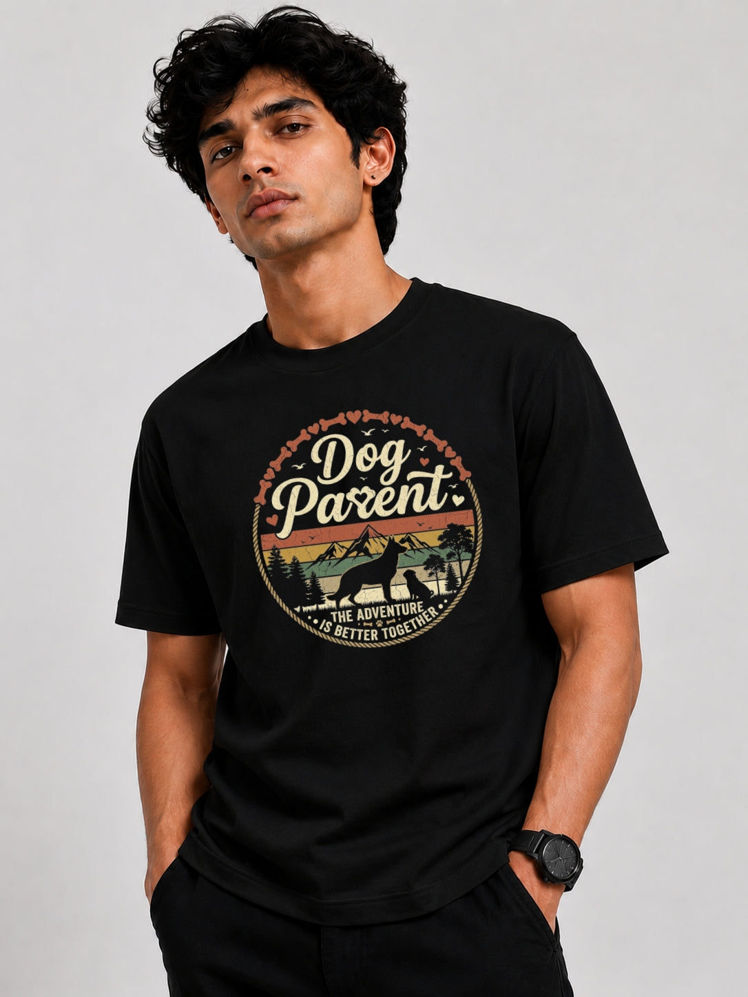 Dog Parent  T-Shirt Black