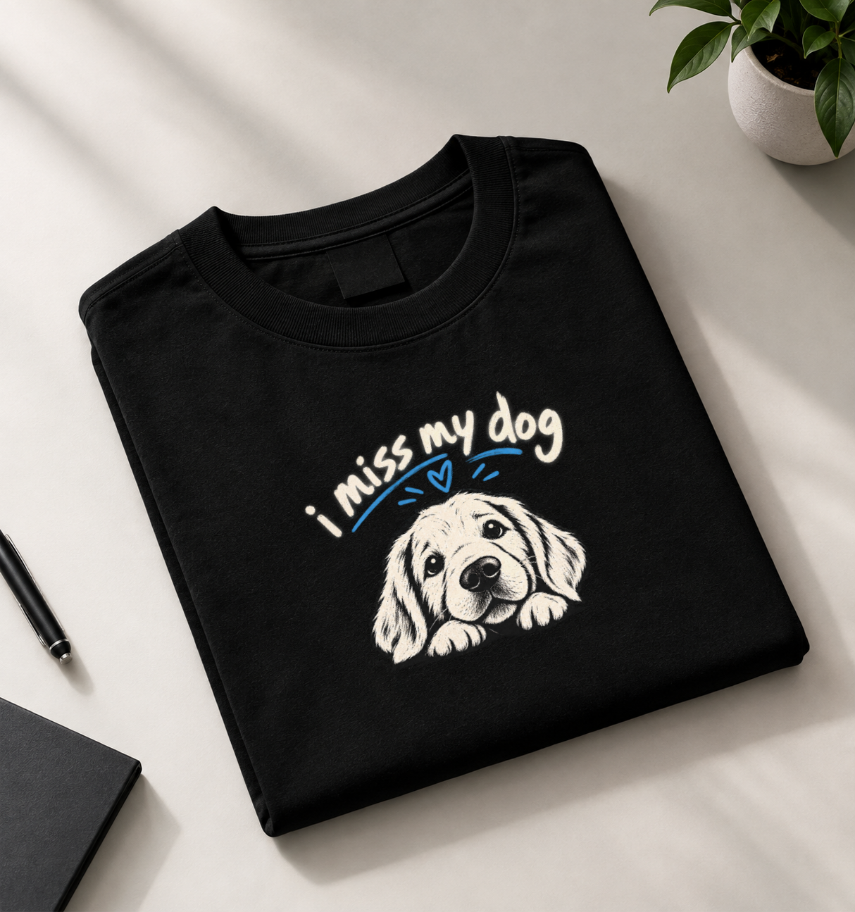 I Miss My Dog T-Shirt Black