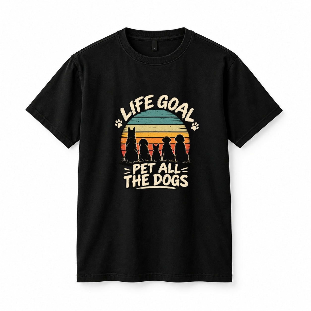 Life Goal Pet All The Dogs T-Shirt Black