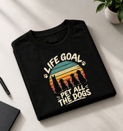 Life Goal Pet All The Dogs T-Shirt Black