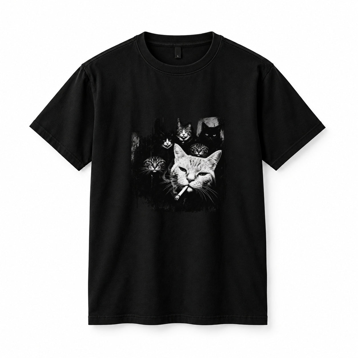 Gangster Cat T-Shirt Black