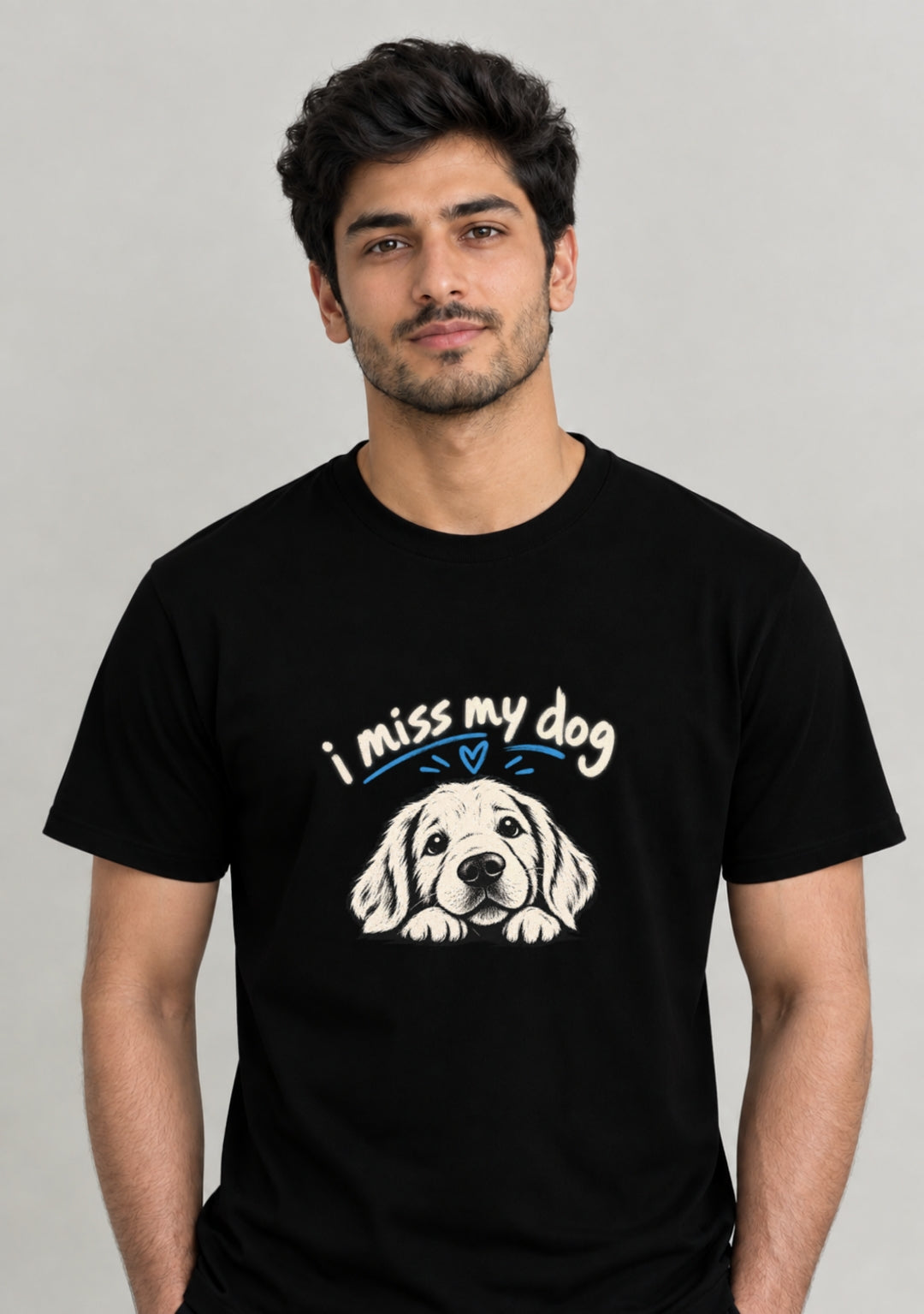 I Miss My Dog T-Shirt Black