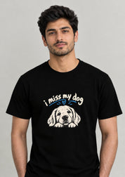 I Miss My Dog T-Shirt Black