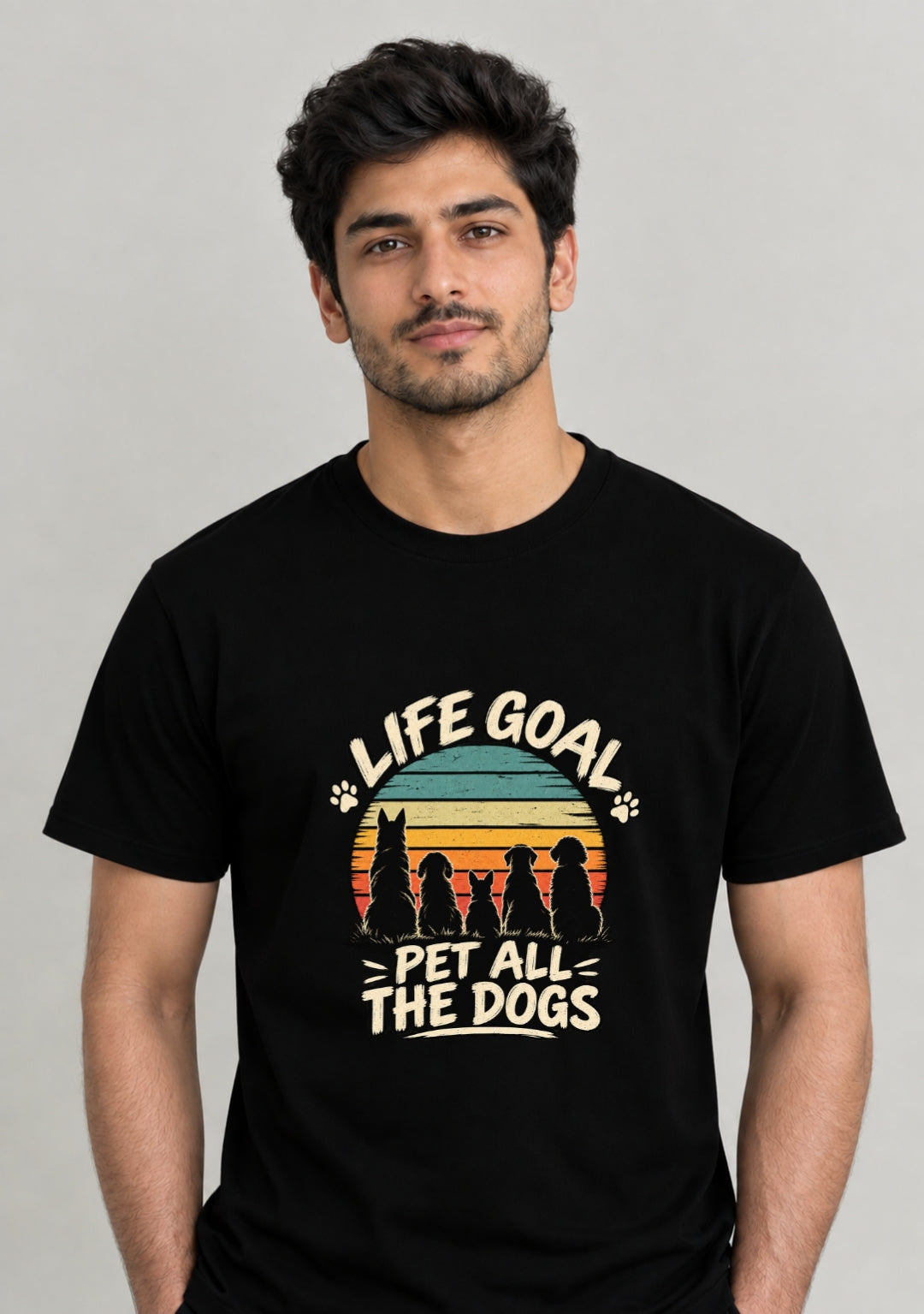 Life Goal Pet All The Dogs T-Shirt Black