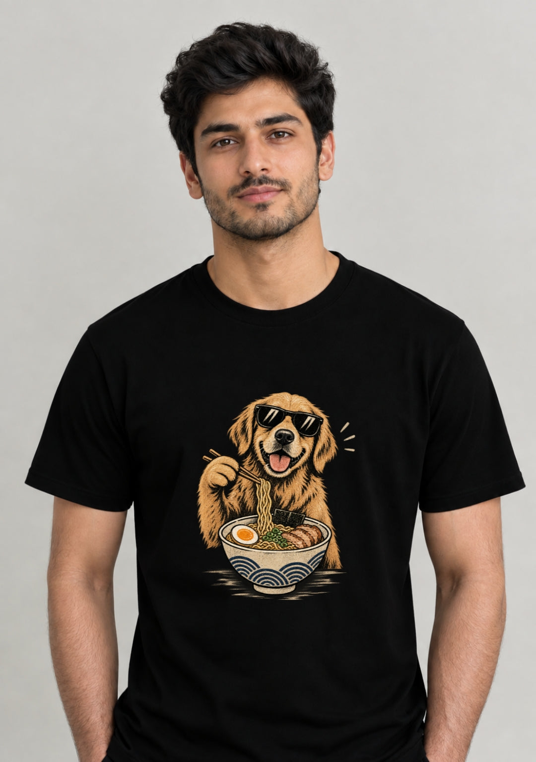 Dog Noodles  T-Shirt Black