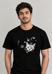 Gangster Cat T-Shirt Black