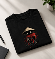 Samurai Cat T-Shirt Black