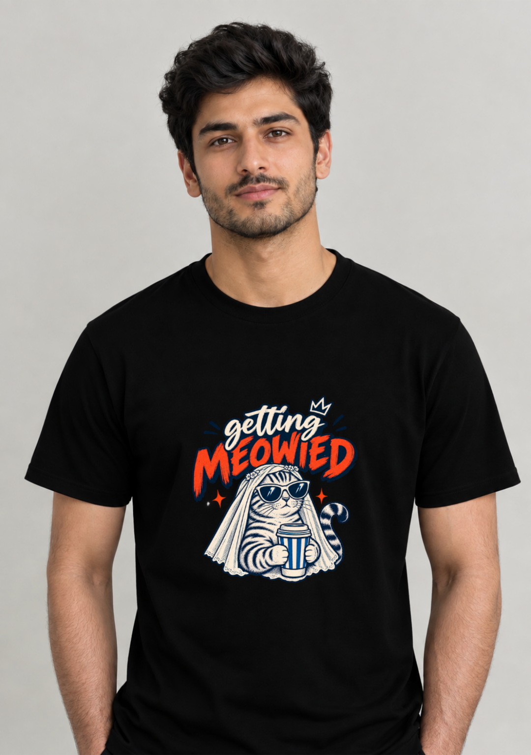 Getting Meowied T-Shirt Black