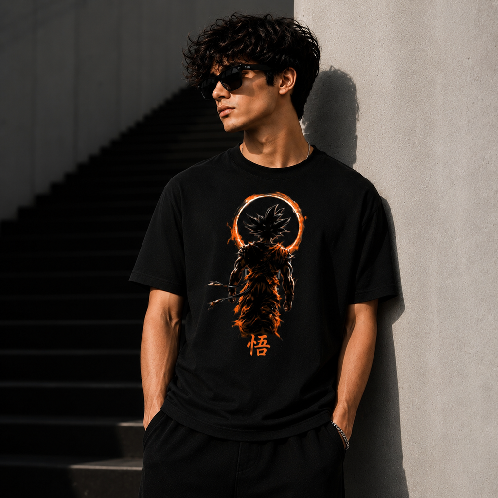 Goku Anime T shirt Black