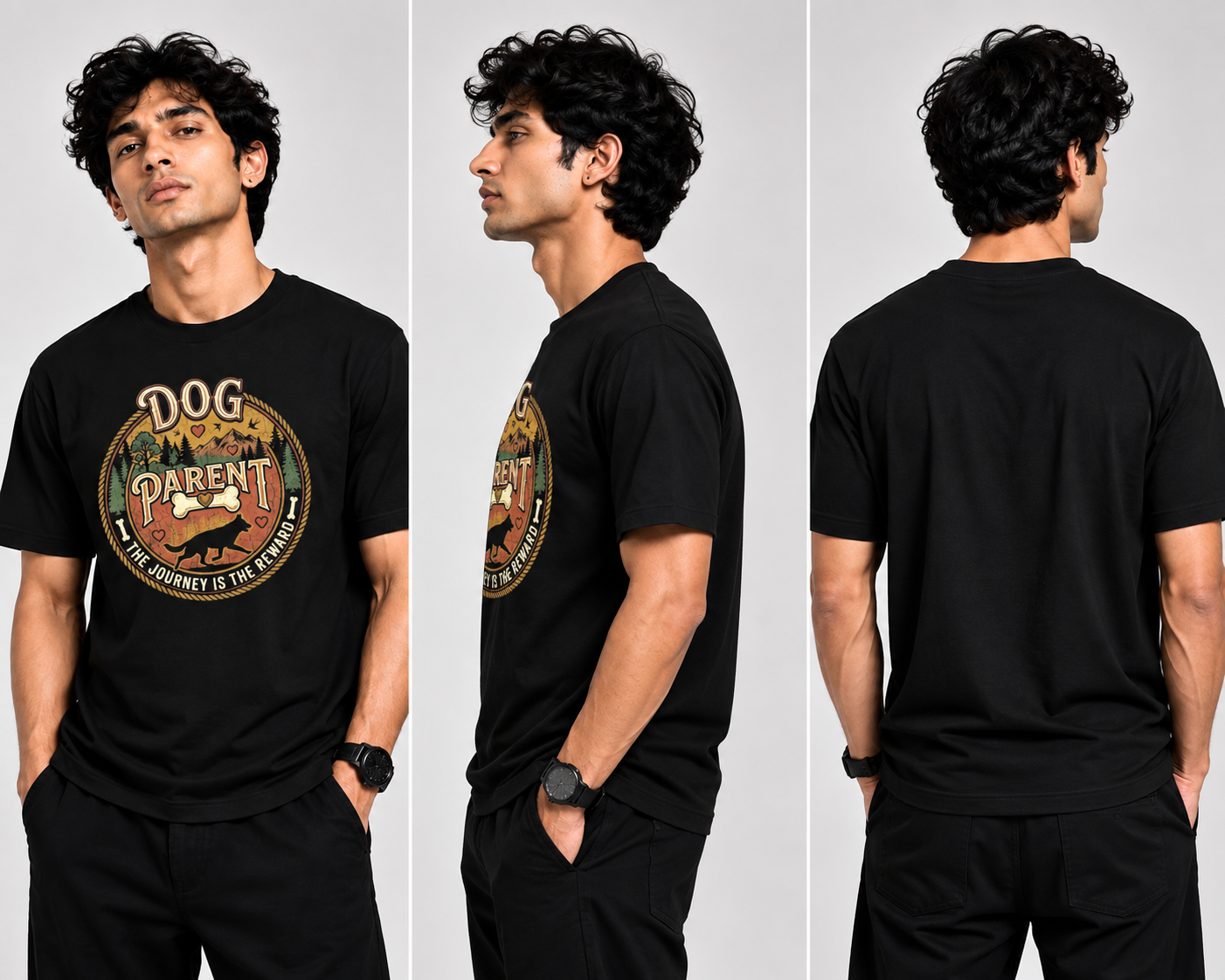 Dog Parent T-Shirt Black