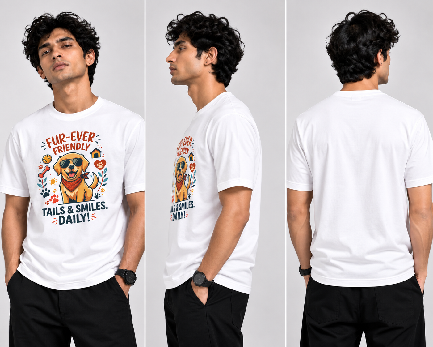 Fur Ever Friendly T-Shirt White